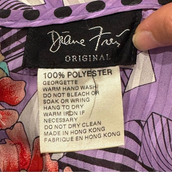 Diane Freis Floral Purple Sequined Dancer Dress Georgette Asymmetrical Vintage - Picture 9 of 13